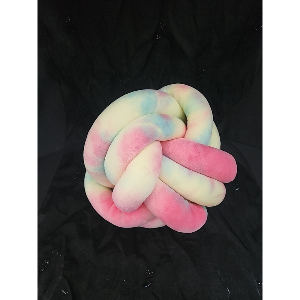 Truly Lou Knot Pillow, Tie Dye, EUC
